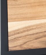 Aparador negro-natural madera-hierro 160 x 41 x 90 cm