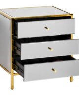 Mesita oro dm-espejo dormitorio 60 x 42 x 66 cm
