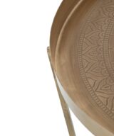 Mesa auxiliar oro hierro salón 51 x 51 x 56 cm