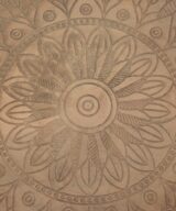 Mesa auxiliar oro hierro salón 51 x 51 x 56 cm