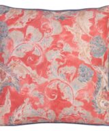 Cojín estampado rojo algodón decoración 60 x 60 cm