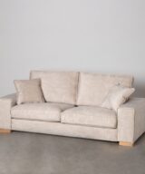 Sofá 3 plazas beige tejido salón 230 x 93 x 97 cm