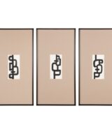 Pack de 3 Cuadro pintura 3/m negro-crema 63 x 4 x 122 cm