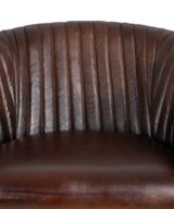 Taburete marrón metal / piel salón 56 x 54 x 98 cm