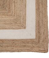 Alfombra natural-blanco yute decoración 290 x 200 cm