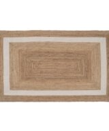 Alfombra natural-blanco yute decoración 290 x 200 cm