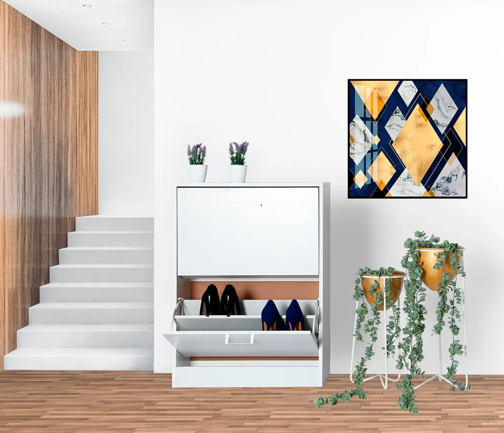 Pack de 2 Macetero j/2 Hierro Art deco 25x25x55