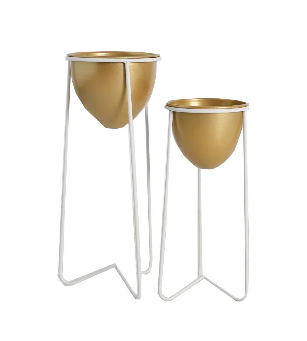 Pack de 2 Macetero j/2 Hierro Art deco 25x25x55