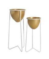 Pack de 2 Macetero j/2 Hierro Art deco 25x25x55