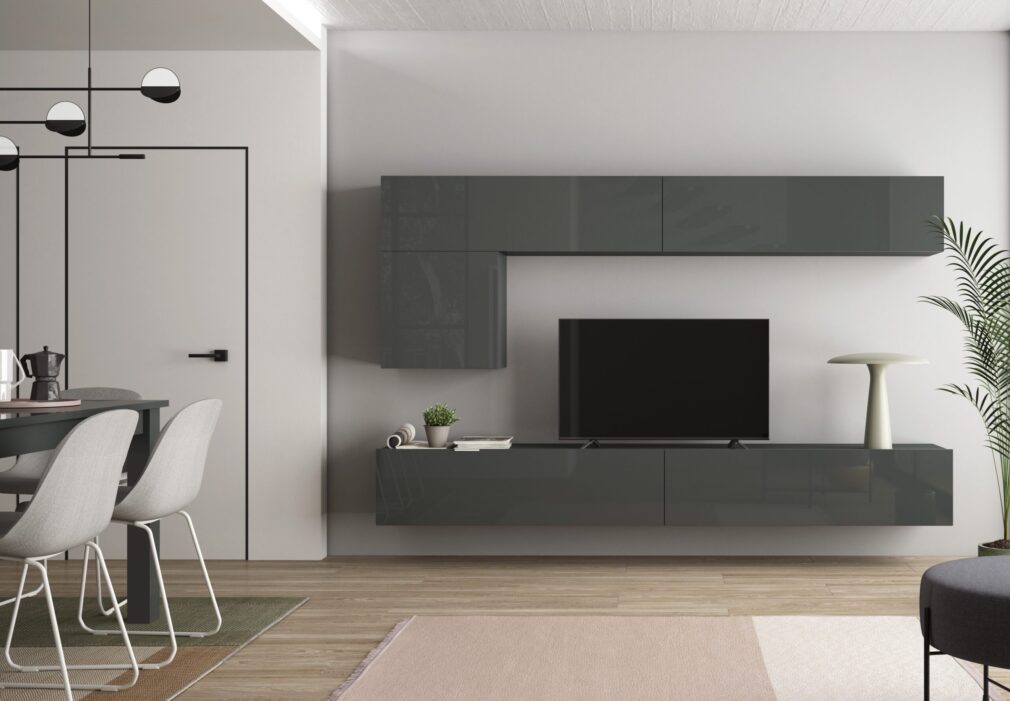Composición modular tv BLOCK color GRAFITO