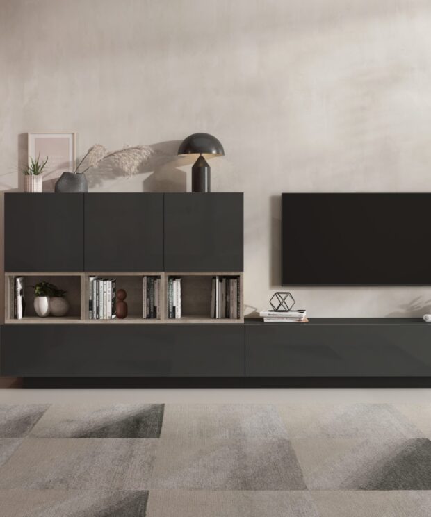 Composición modular tv BLOCK color GRAFITO-ORGANIC