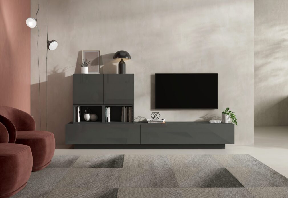 Composición modular tv BLOCK color GRAFITO