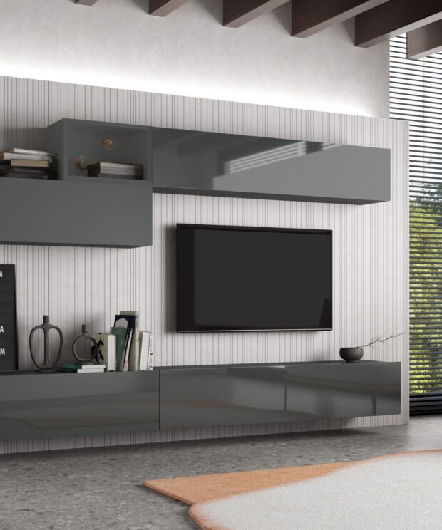 Composición modular tv BLOCK color GRAFITO