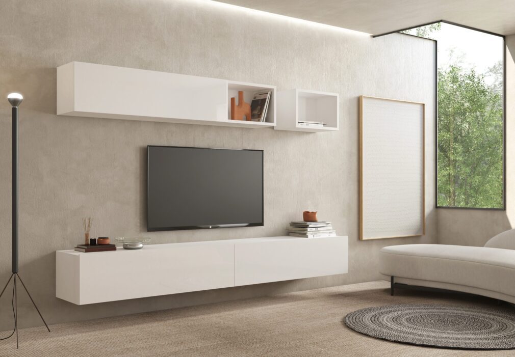 Composición modular tv BLOCK color BLANCO