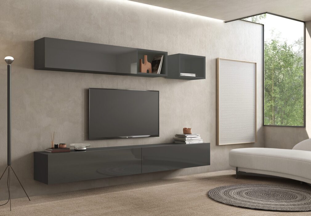 Composición modular tv BLOCK color GRAFITO
