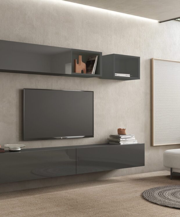 Composición modular tv BLOCK color GRAFITO